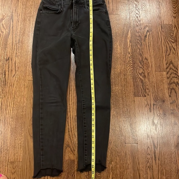 Just Black faded black womens skinny stretchy with raw hem jeans size 28 - Picture 6 of 10